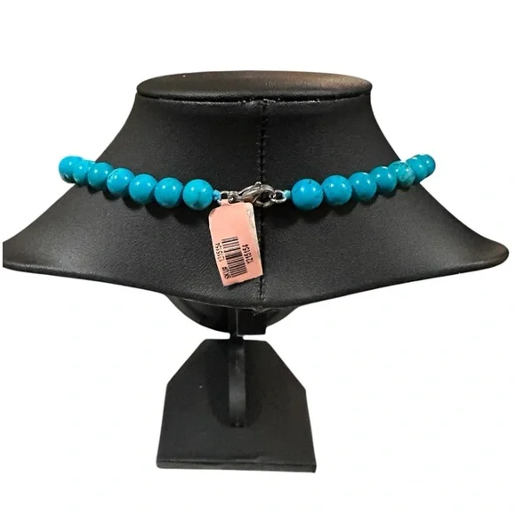 NWT Elegant Turquoise/blue Beaded Necklace - Picture 3 of 3